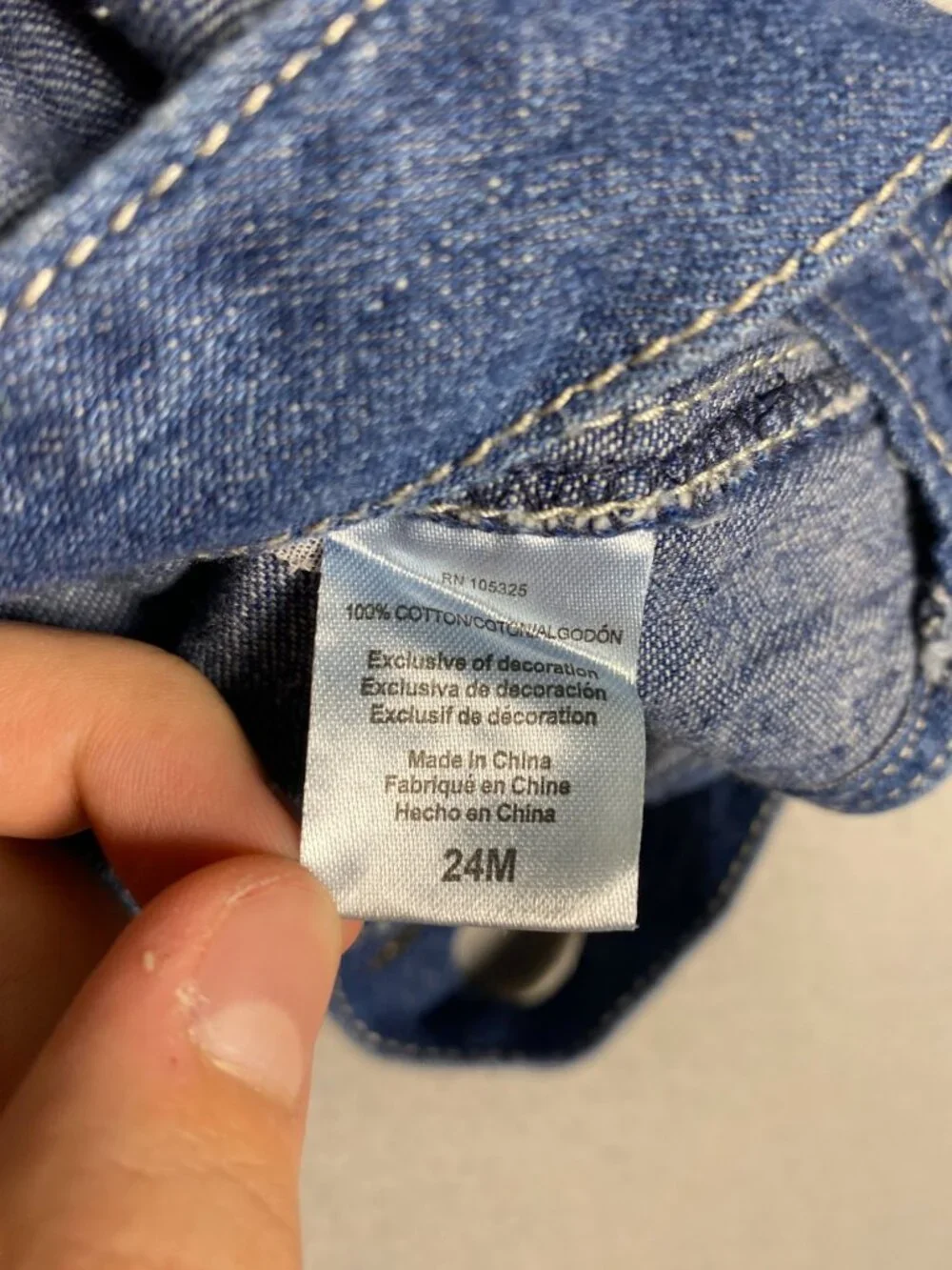 John Deere Toddler Denim Overall Shorts 24M Blue Adjustable Straps Embroidered L